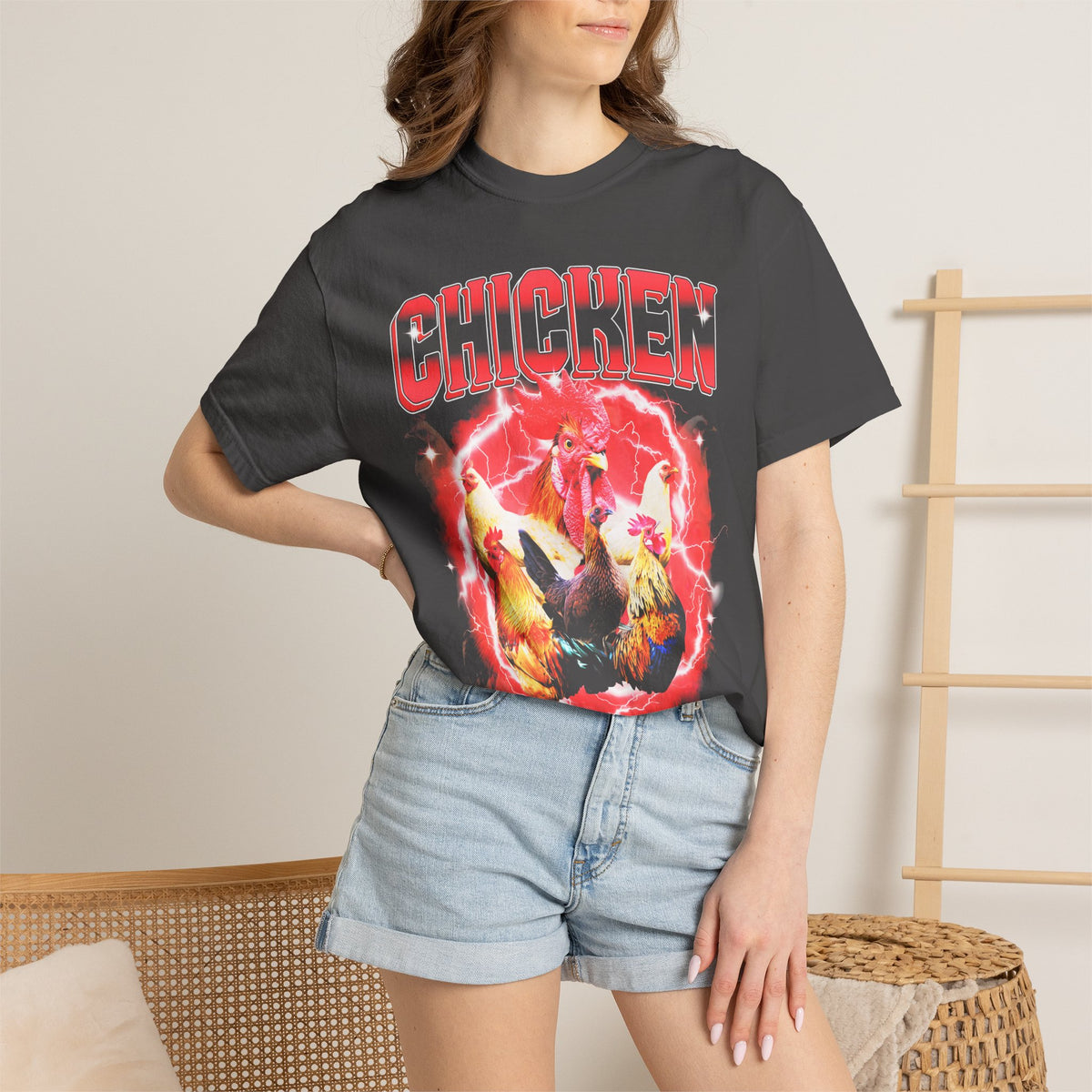 Retro Rooster Chicken Classic Tee | 90s Bootleg | Animal Gift