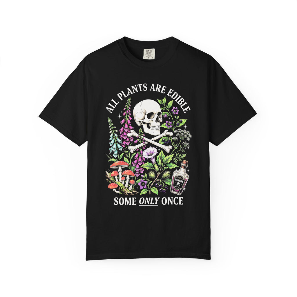 All Plants Are Edible Classic Tee | Vintage Skull | Botany Gift