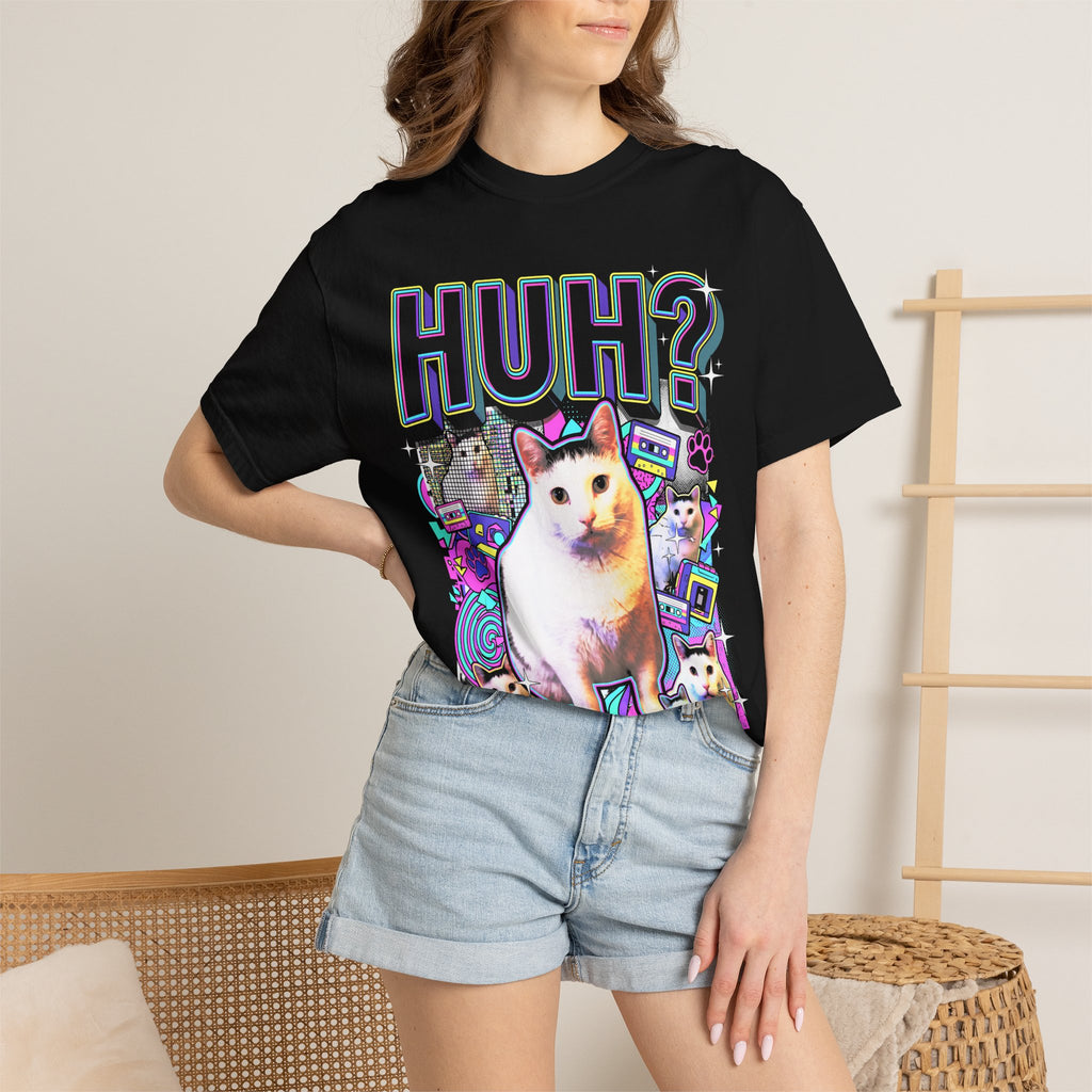 Huh Cat Meme Collage T-Shirt - 90s Vintage Vaporwave Graphic Tee