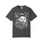 Split Face Cosmic Cat Classic Tee | Mystic Retro | Astro Art