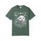 Split Face Cosmic Cat Classic Tee | Mystic Retro | Astro Art