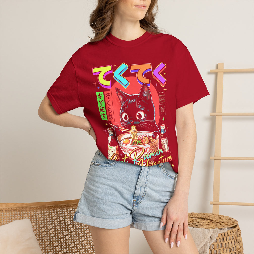 Cute Black Cat Ramen Classic Tee | Japanese Food | Retro Gift