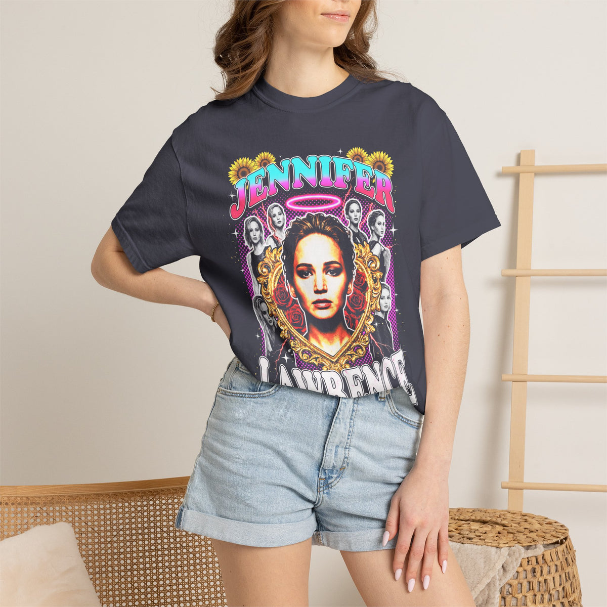 Jennifer Lawrence Classic Tee | 90s Graphic | Bootleg Gift