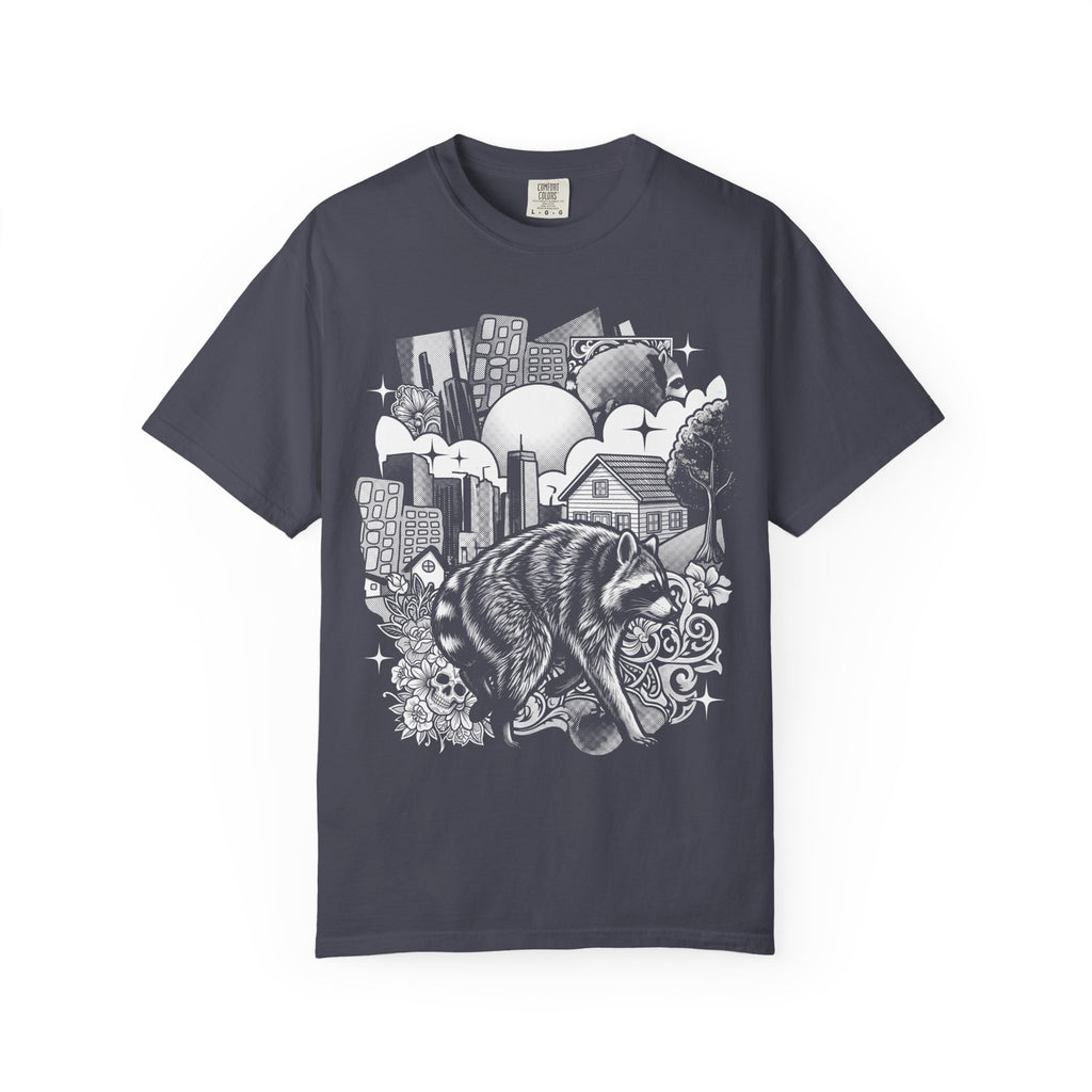 Raccoon City Skull Classic Tee | 90s Retro | Gaming Gift