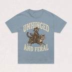 Unhinged and Feral T-Shirt — Vintage Raccoon Riding Tiger Graphic Oversized Tee