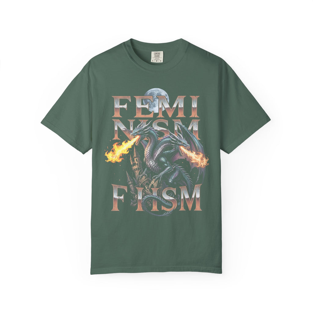 Feminism Two Headed Dragon Classic Tee | Fantasy Art | Power