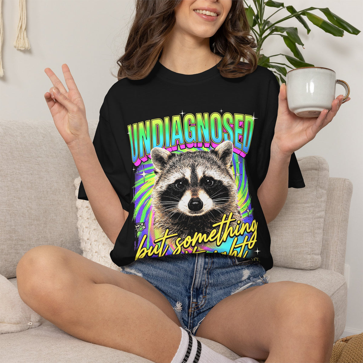 Undiagnosed Something Aint Right Classic Tee | Funny Raccoon