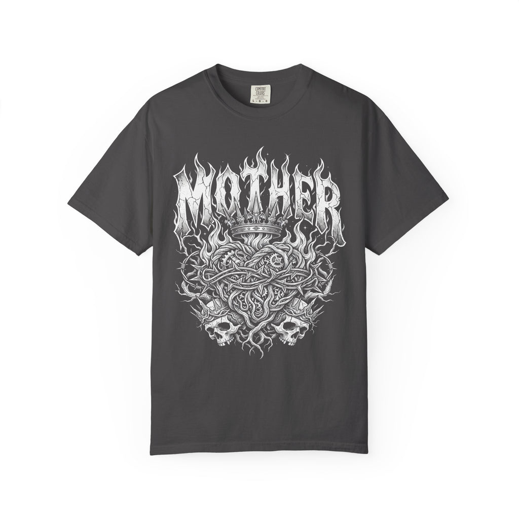 Mother Gothic Metal Classic Tee | Clockwork Heart | Skulls Flames