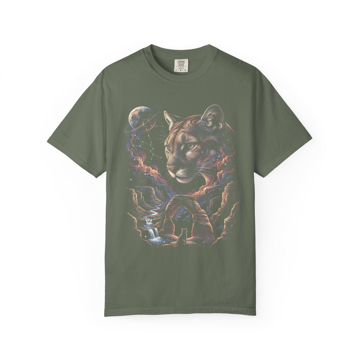 Celestial Cougar Classic Tee | Wilderness Space | Nature Stars