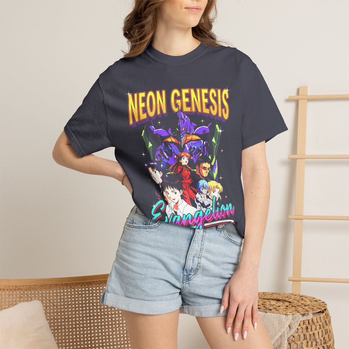Retro Mecha Pilot Classic Tee | Neon Robot | Sci-Fi Anime Gift