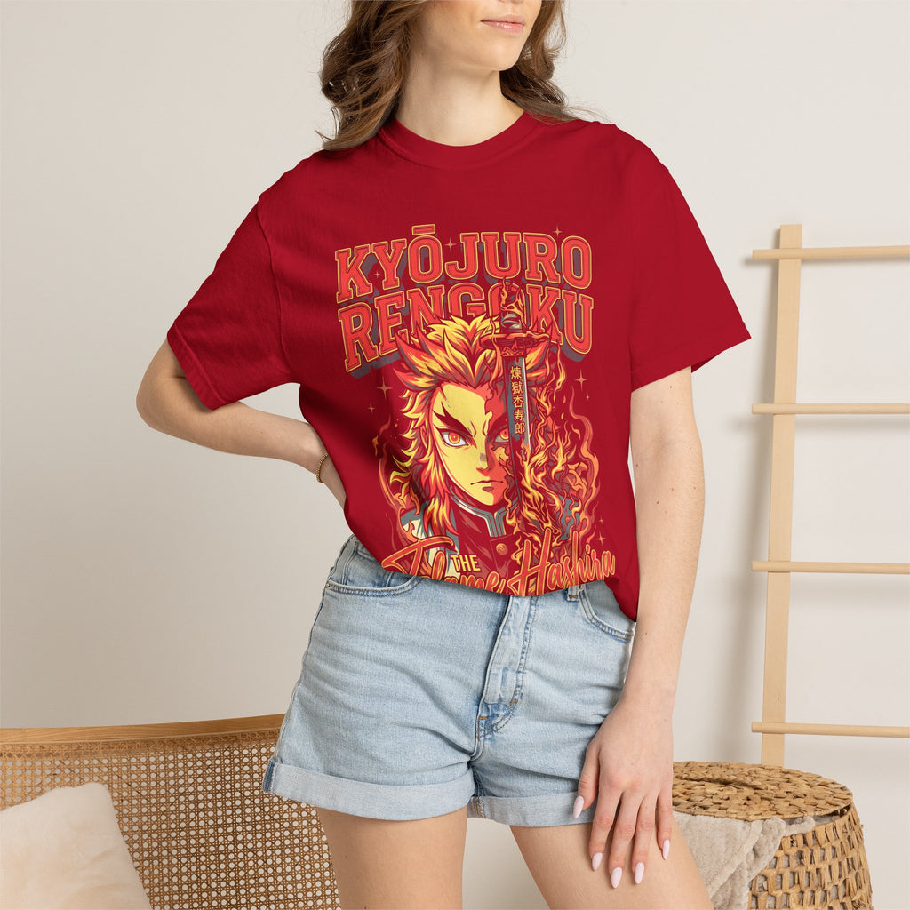 The Flame Hashira Fire Classic Tee | Anime Manga | Retro Gift