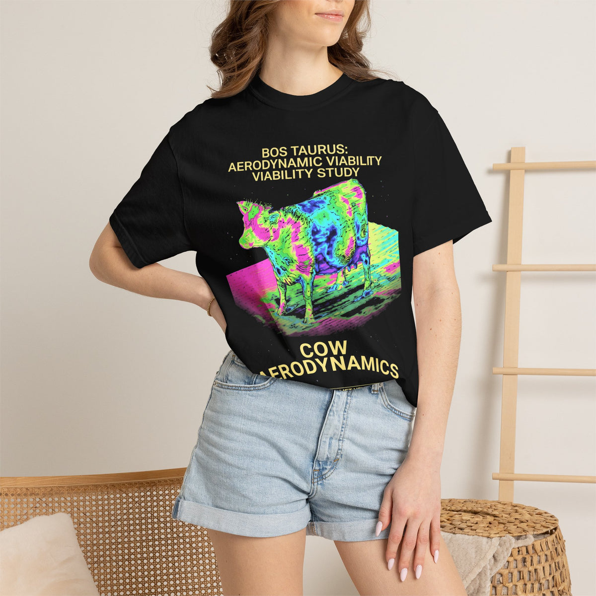Cow Aerodynamics Study Classic Tee | Science Humor | Physics