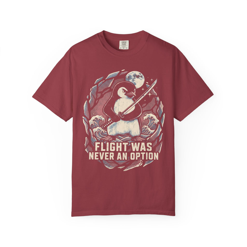 Flight Was Never An Option Classic Tee | Samurai Penguin Art