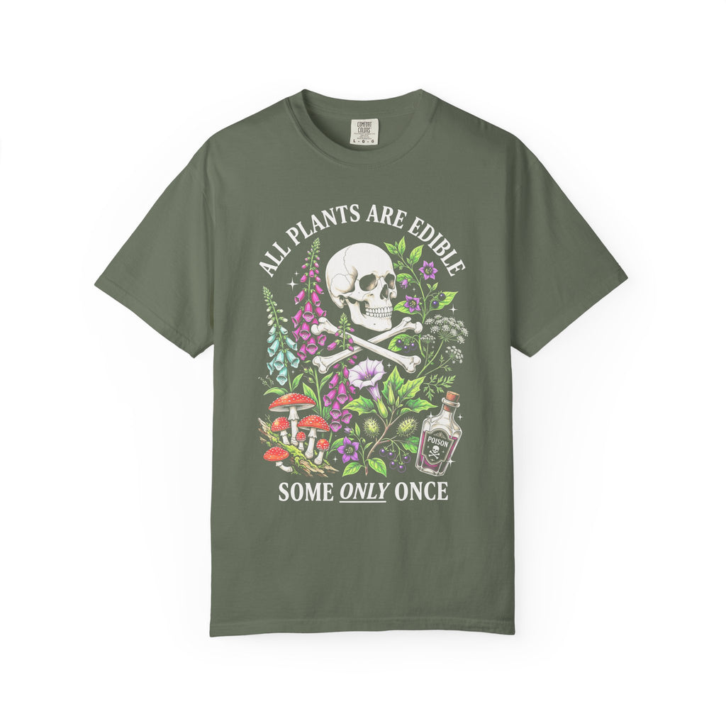 All Plants Are Edible Classic Tee | Vintage Skull | Botany Gift