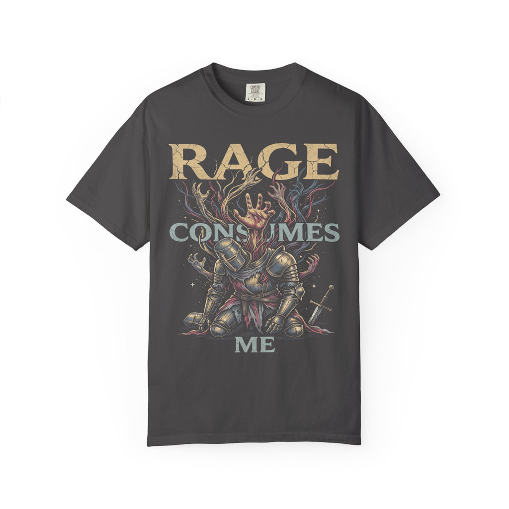 RAGE CONSUMES ME Classic Tee | Kneeling Knight | Dark Fantasy