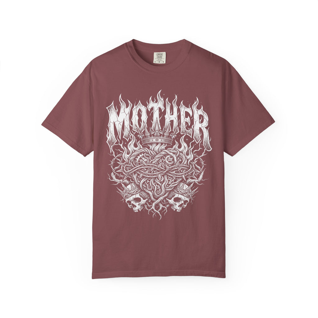 Mother Gothic Metal Classic Tee | Clockwork Heart | Skulls Flames