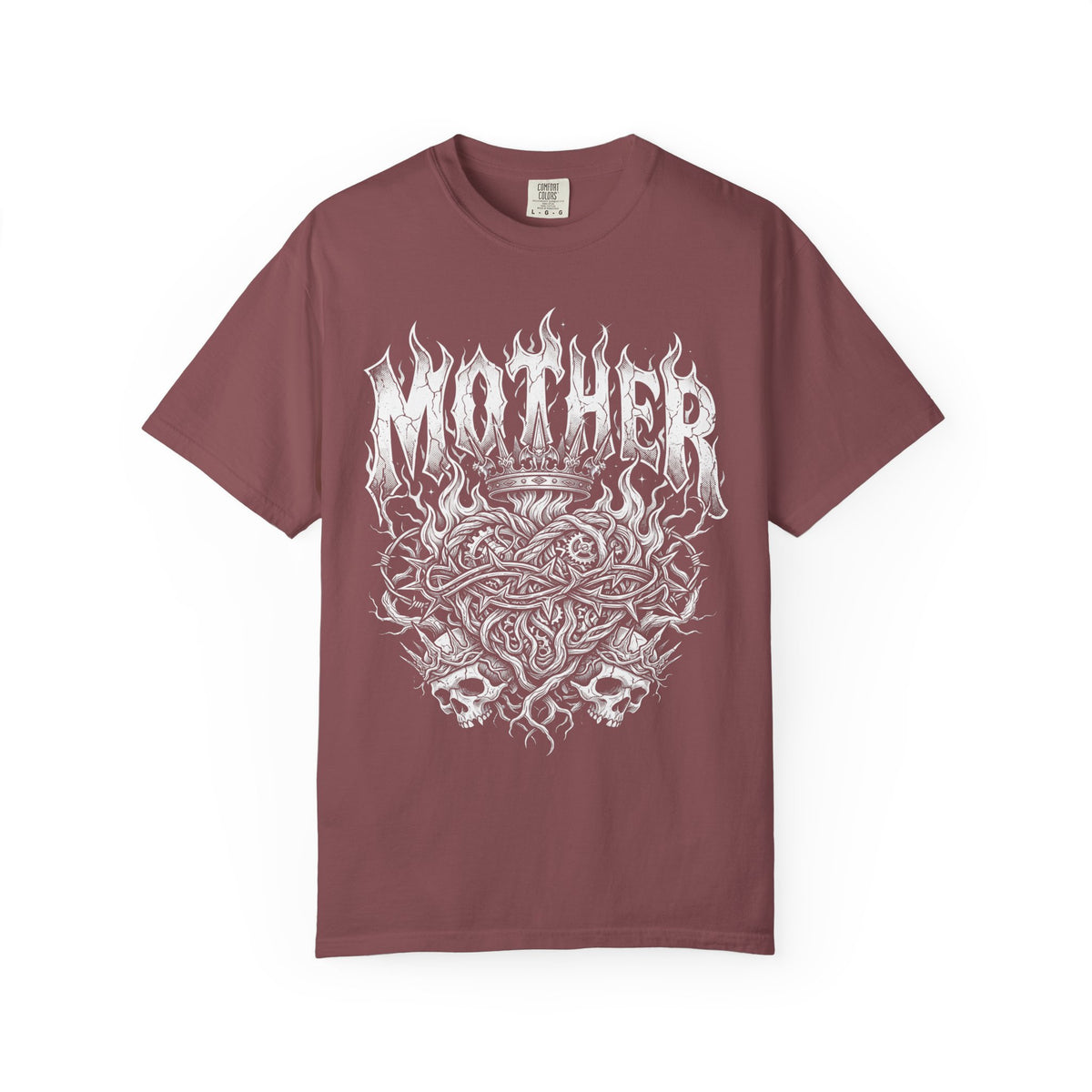 Mother Gothic Metal Classic Tee | Clockwork Heart | Skulls Flames