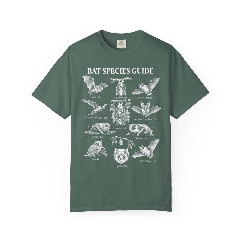 Bat Species Guide Classic Tee | Wildlife Mammals | Animal Chart