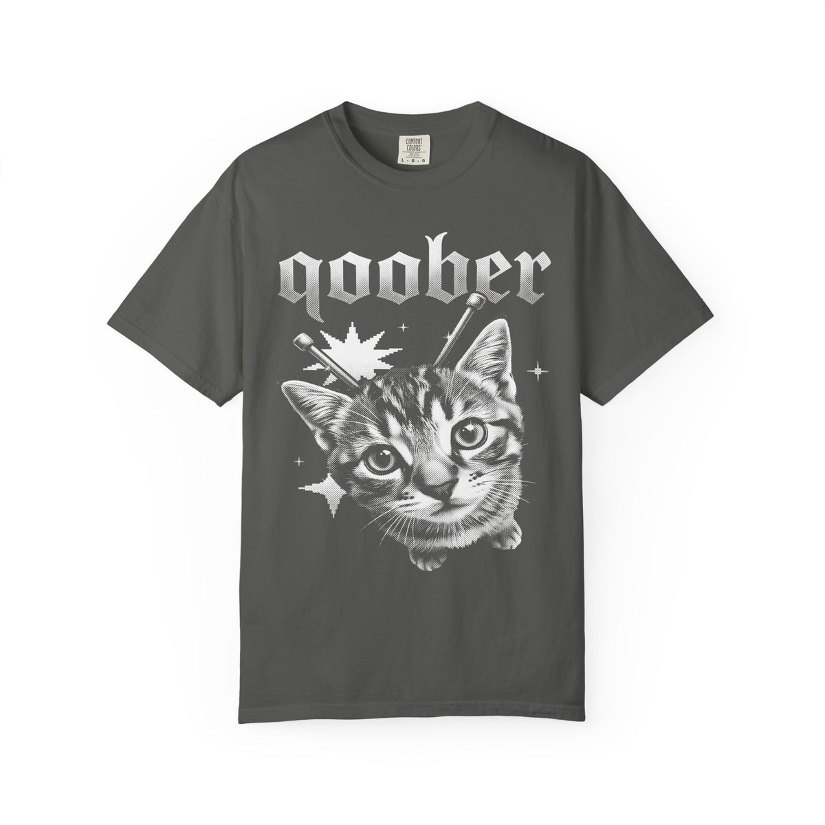 Qoober Gothic Cat Classic Tee | Metal Kitten | Punk Aesthetic
