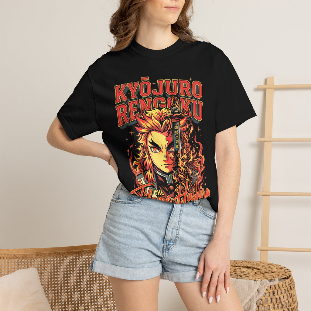 The Flame Hashira Fire T-Shirt - Retro Anime Manga Graphic Tee