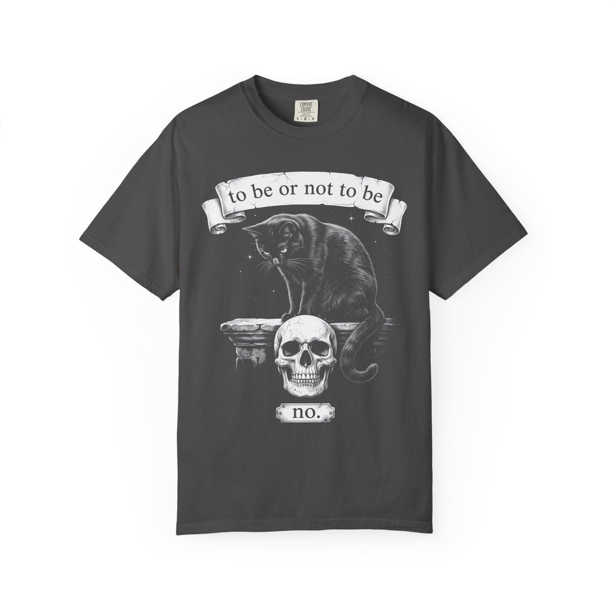 To Be Or Not To Be No Classic Tee | Black Cat Skull Art