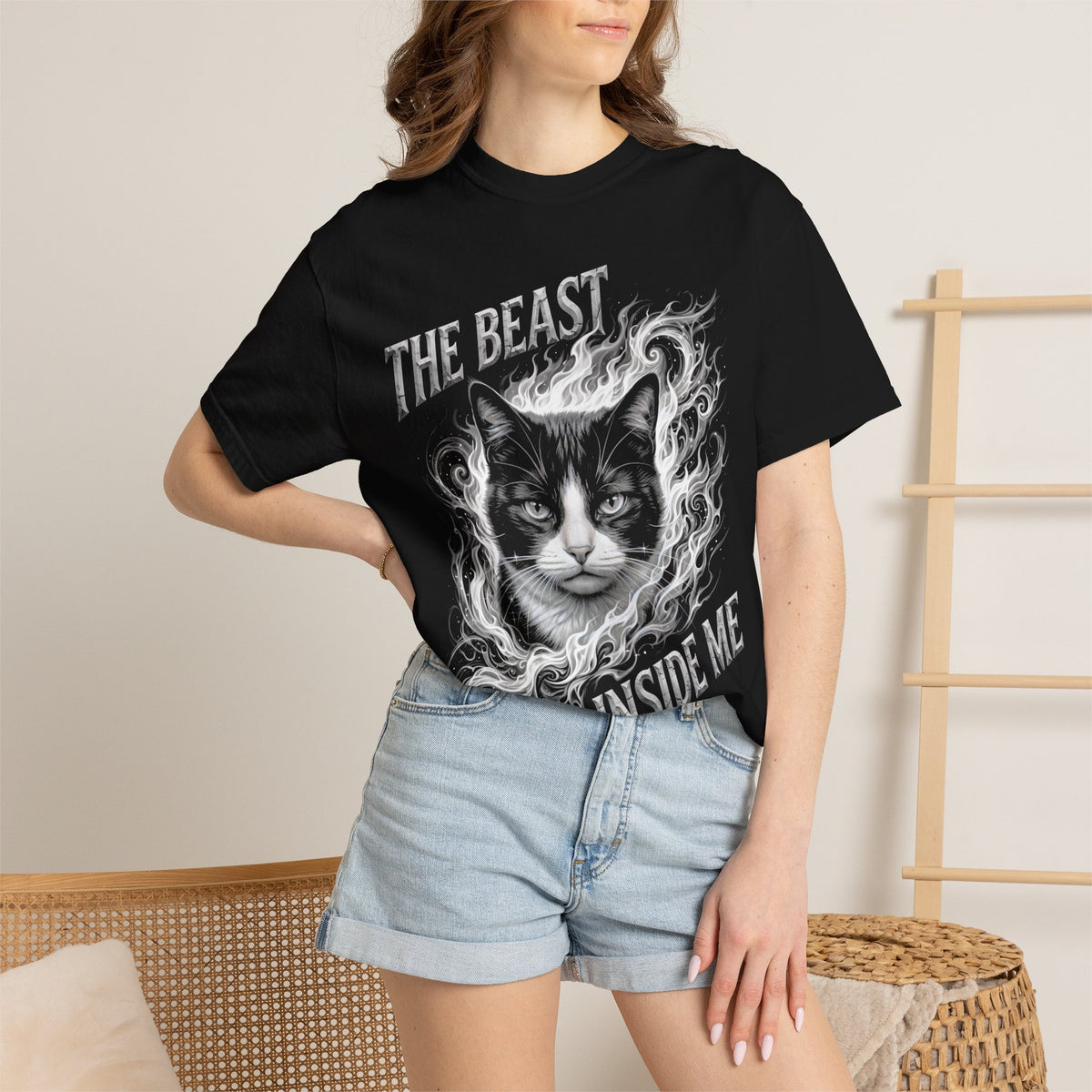 The Beast Inside Me Classic Tee | Dark Goth Cat Art
