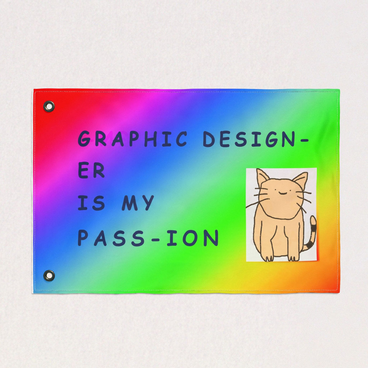 Graphic Designer Is My Passion Flag