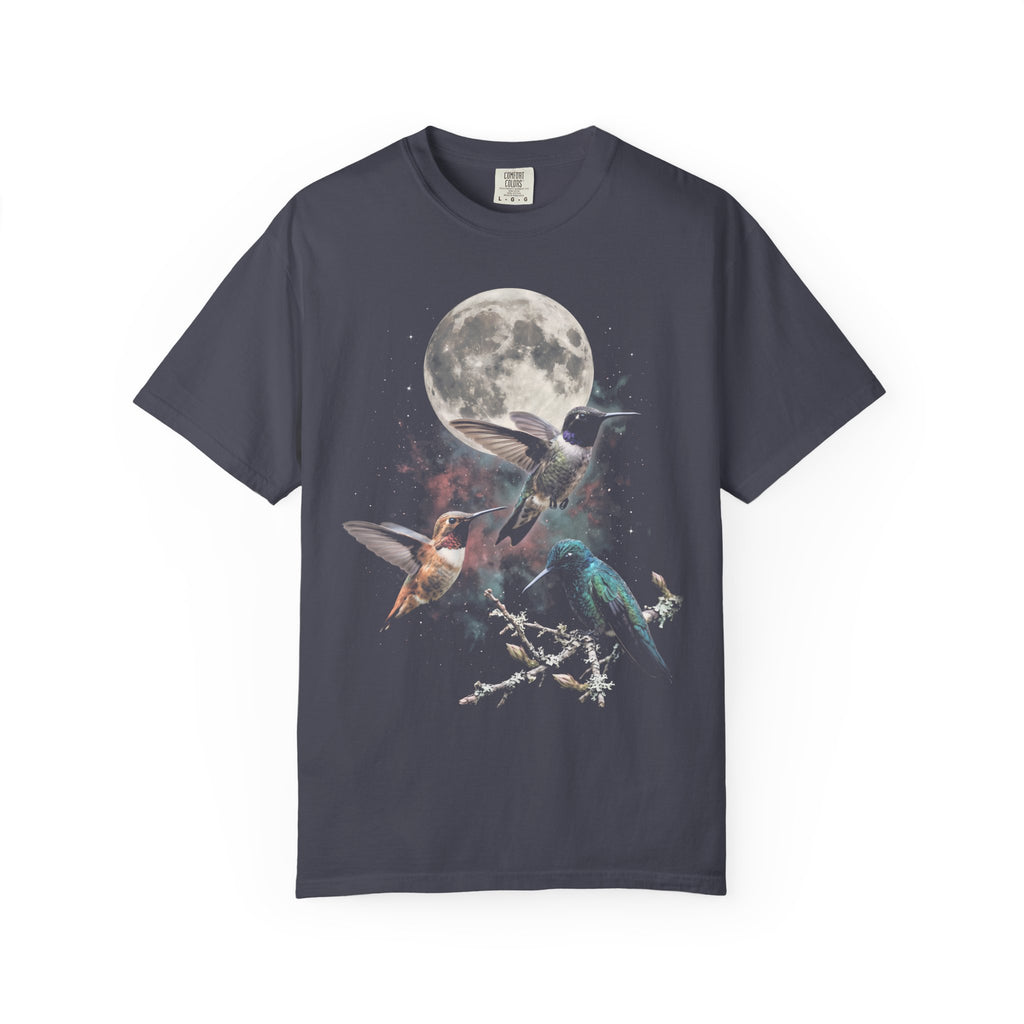 Hummingbird Full Moon Classic Tee | Galaxy Space | Bird Lover
