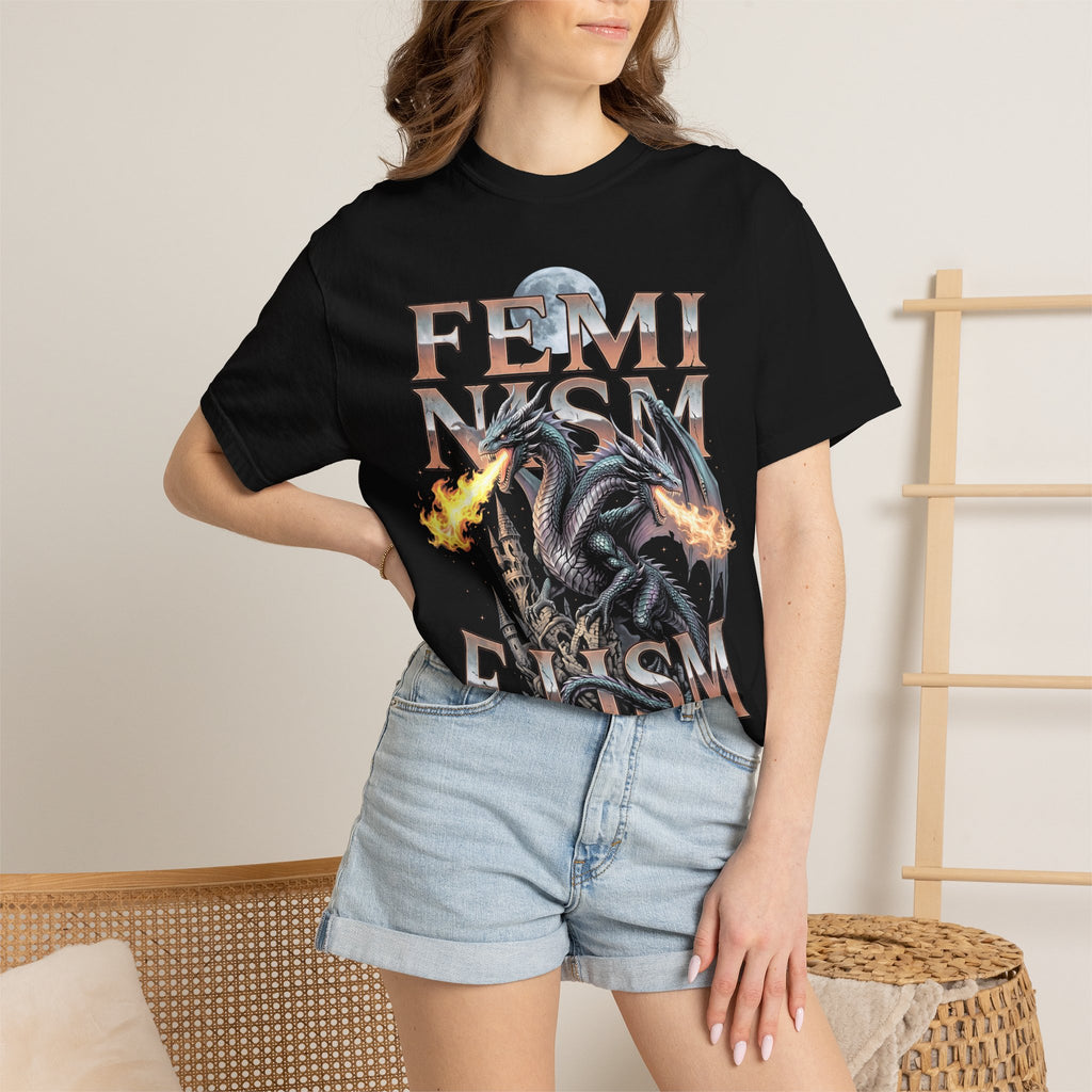 Feminism Two Headed Dragon Classic Tee | Fantasy Art | Power