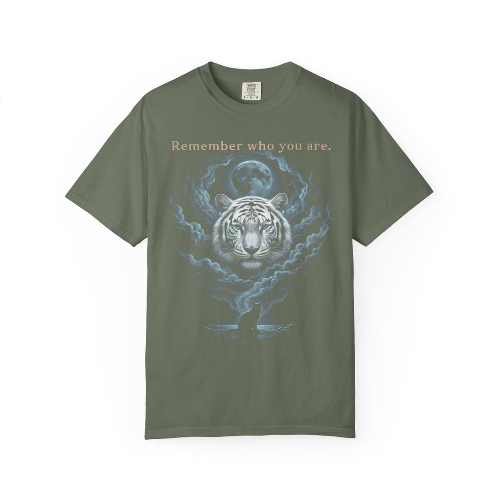 Remember Who You Are Classic Tee | Tiger & Cat | Full Moon