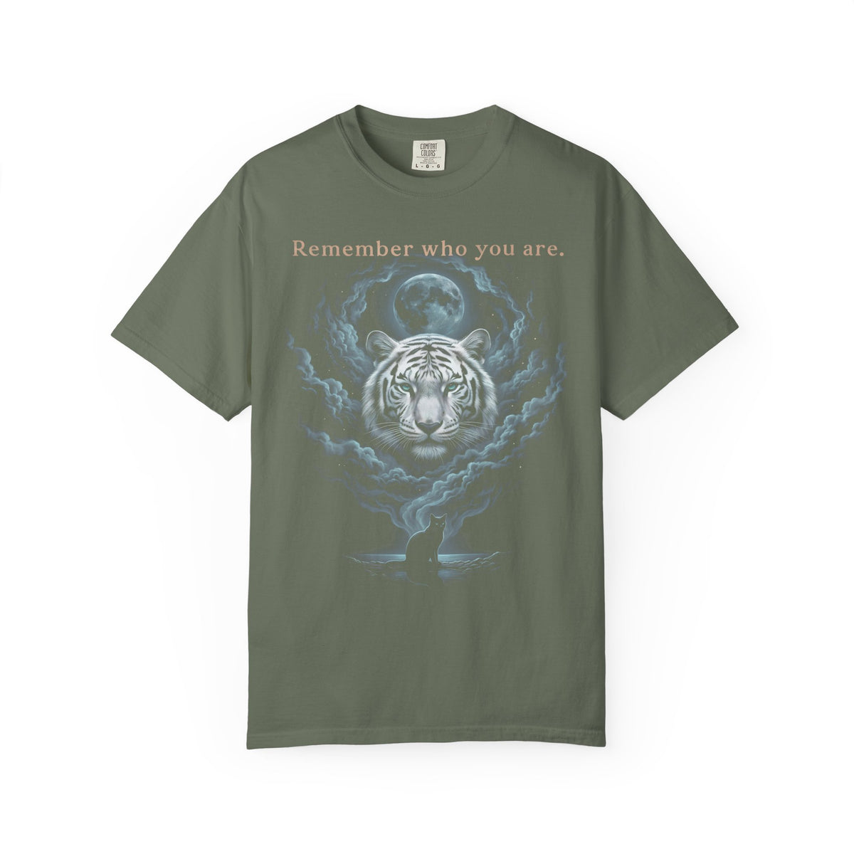 Remember Who You Are Classic Tee | Tiger & Cat | Full Moon
