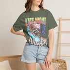 Late Night Visitor Raccoon Classic Tee | Retro Neon | Vintage