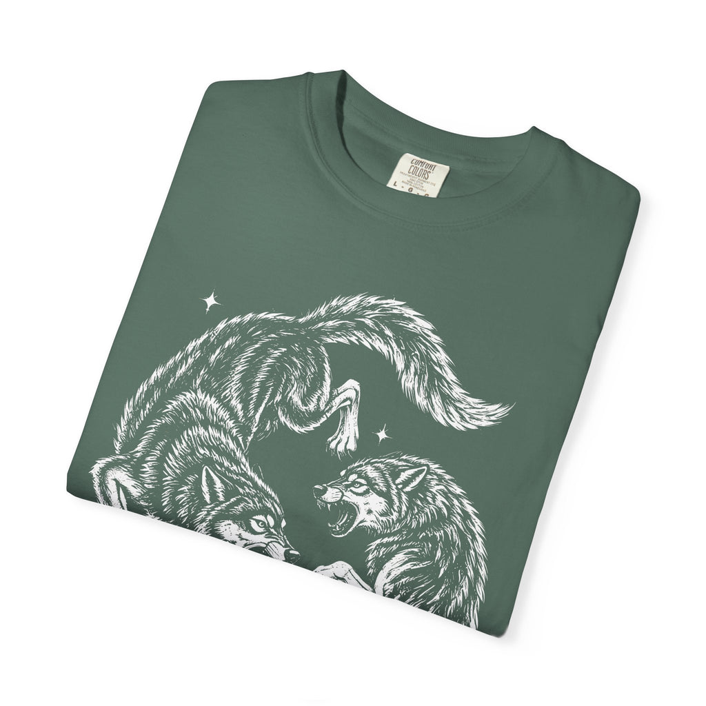 Twin Wolves Classic Tee | 90s Vintage | Dark Nature Wolf