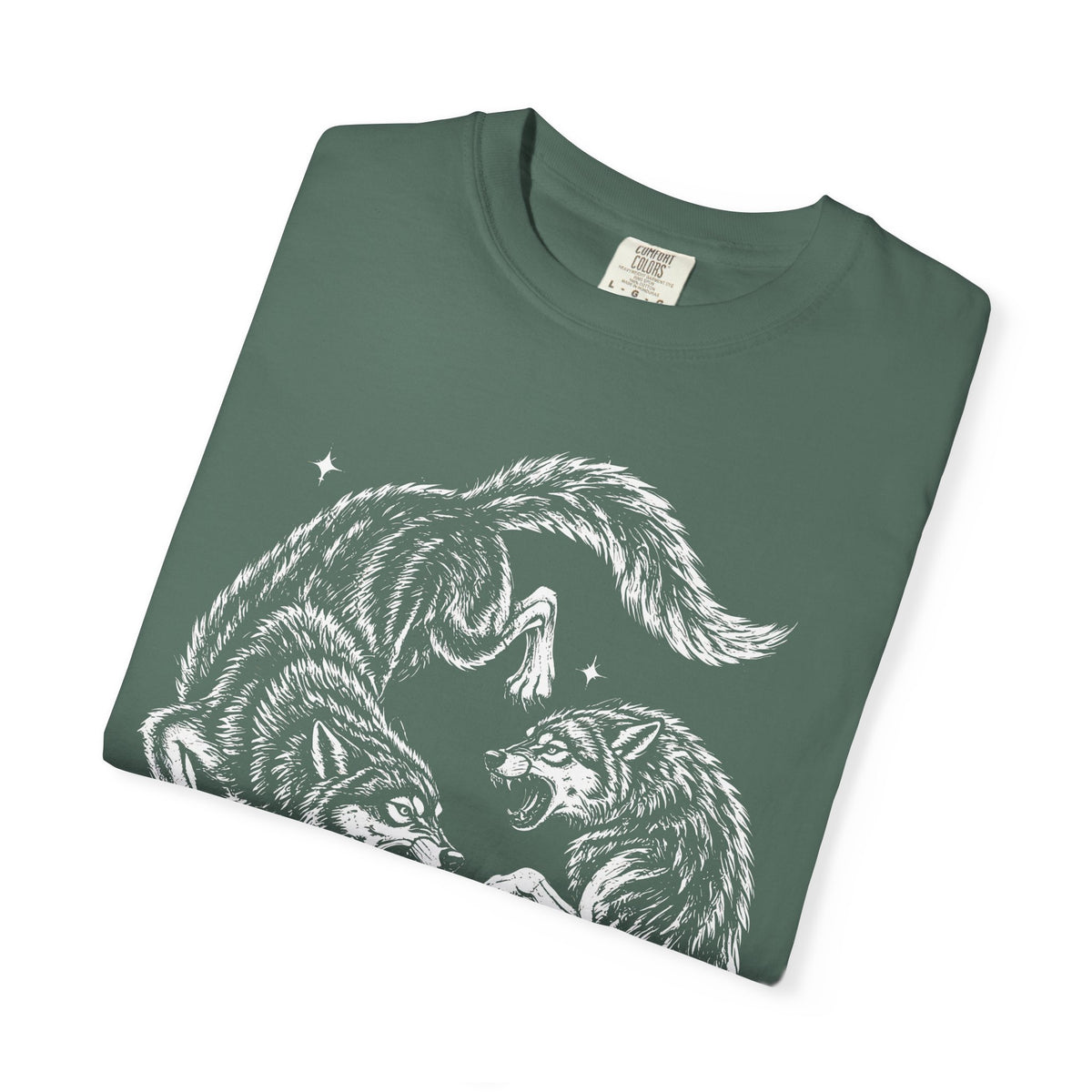 Twin Wolves Classic Tee | 90s Vintage | Dark Nature Wolf