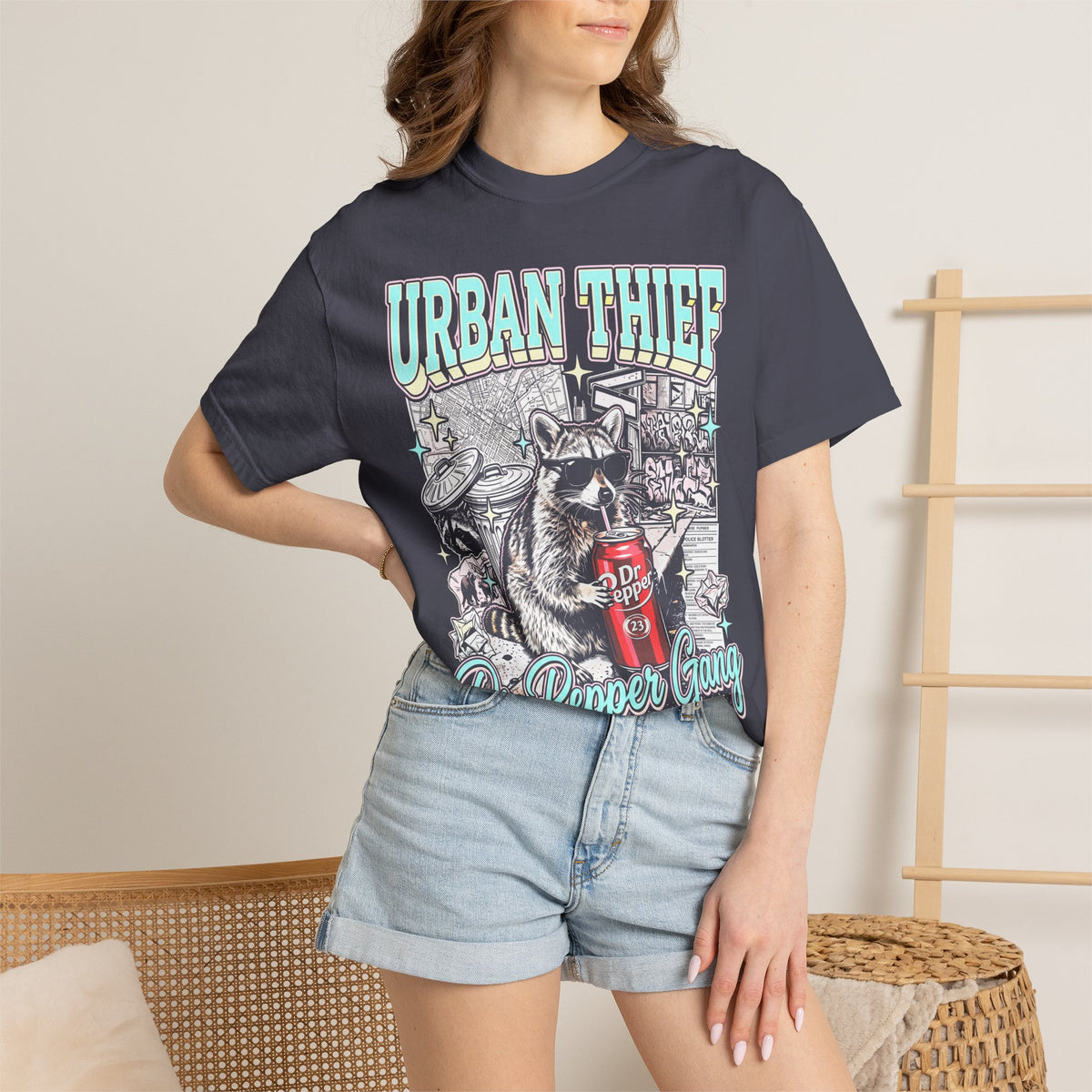 Urban Thief Dr P3pper Raccoon Classic Tee | Vintage Y2k Gift