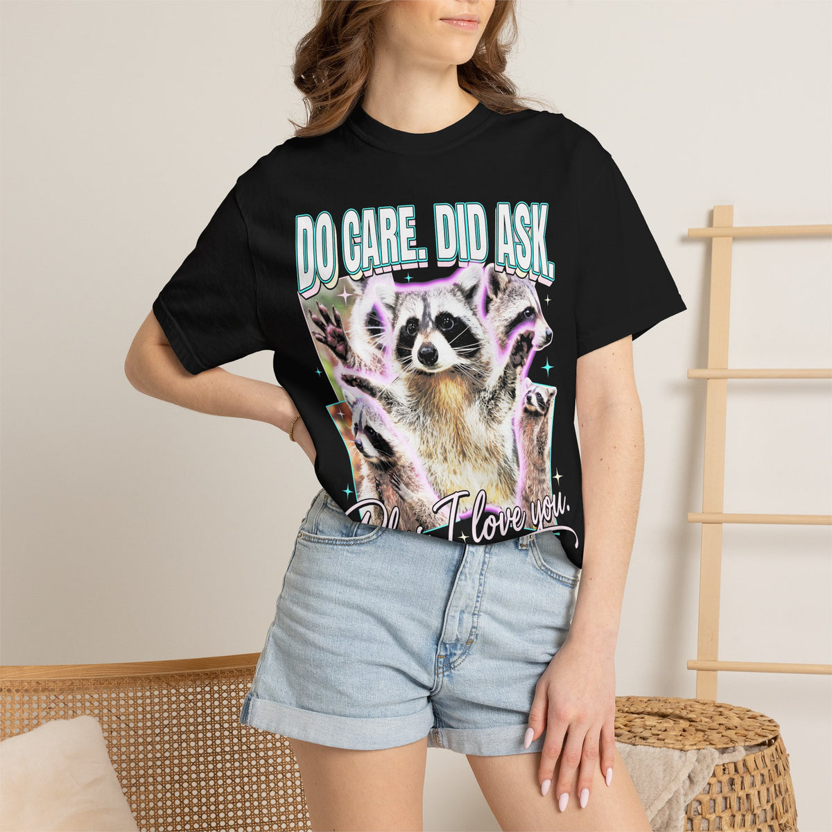 Do Care Did Ask Raccoon T-Shirt - Vintage Love Graphic Tee