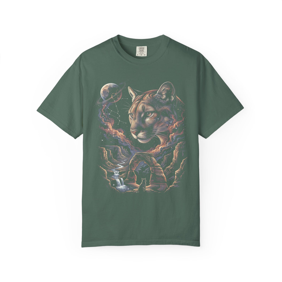 Celestial Cougar Classic Tee | Wilderness Space | Nature Stars