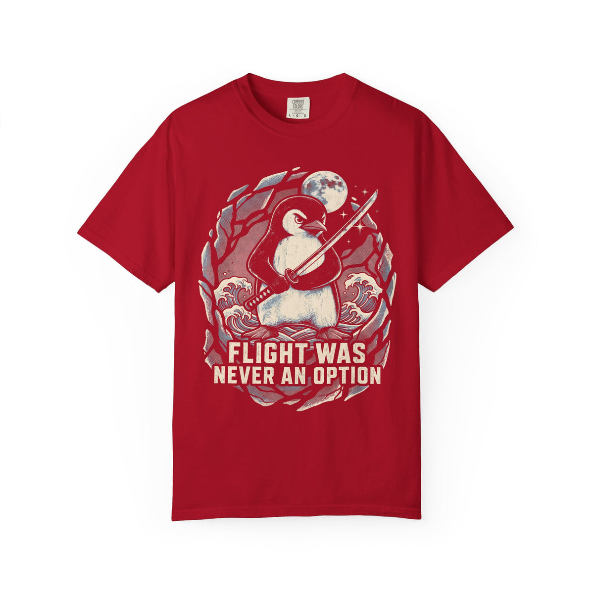 Flight Was Never An Option Classic Tee | Samurai Penguin Art