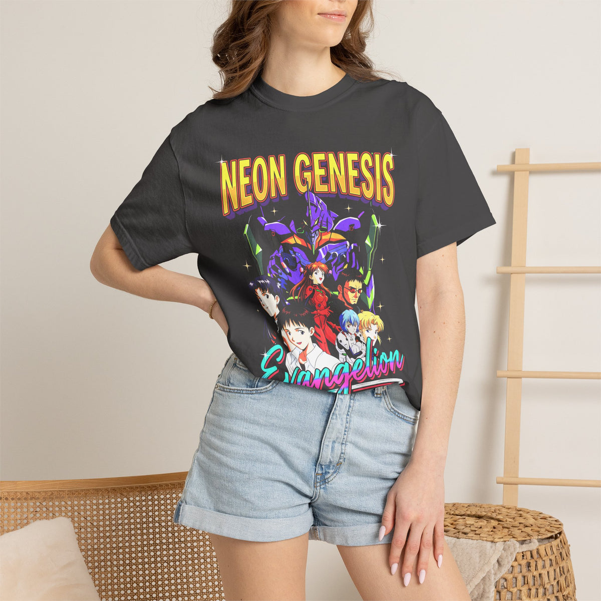 Retro Mecha Pilot Classic Tee | Neon Robot | Sci-Fi Anime Gift