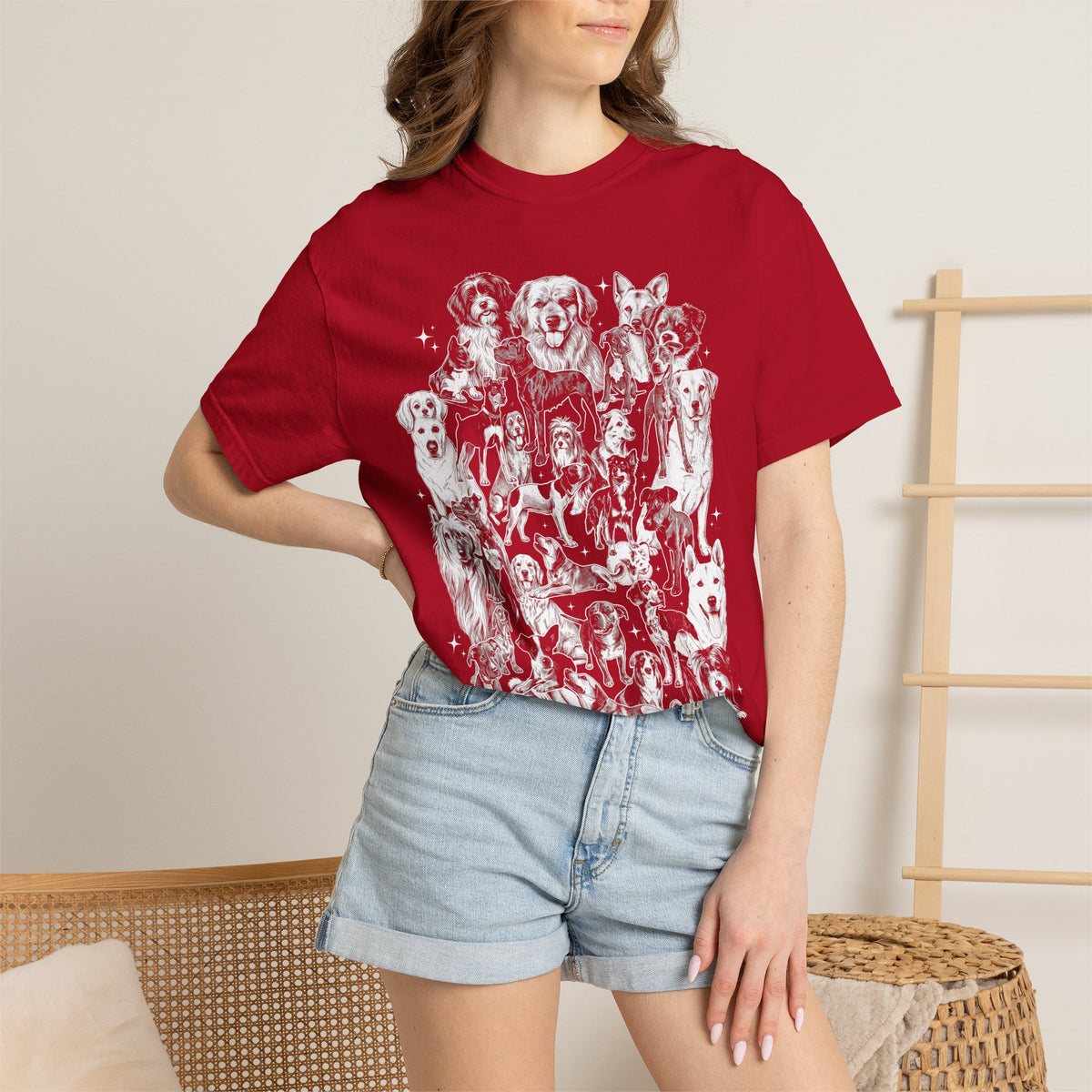 Retro Puppy Collage Classic Tee | 90s Vintage | Dog Gift