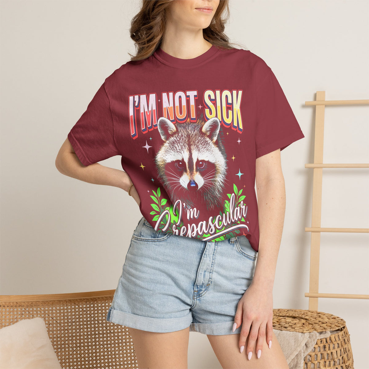 Im Not Sick Crepuscular Raccoon Classic Tee | 90s Retro Graphic