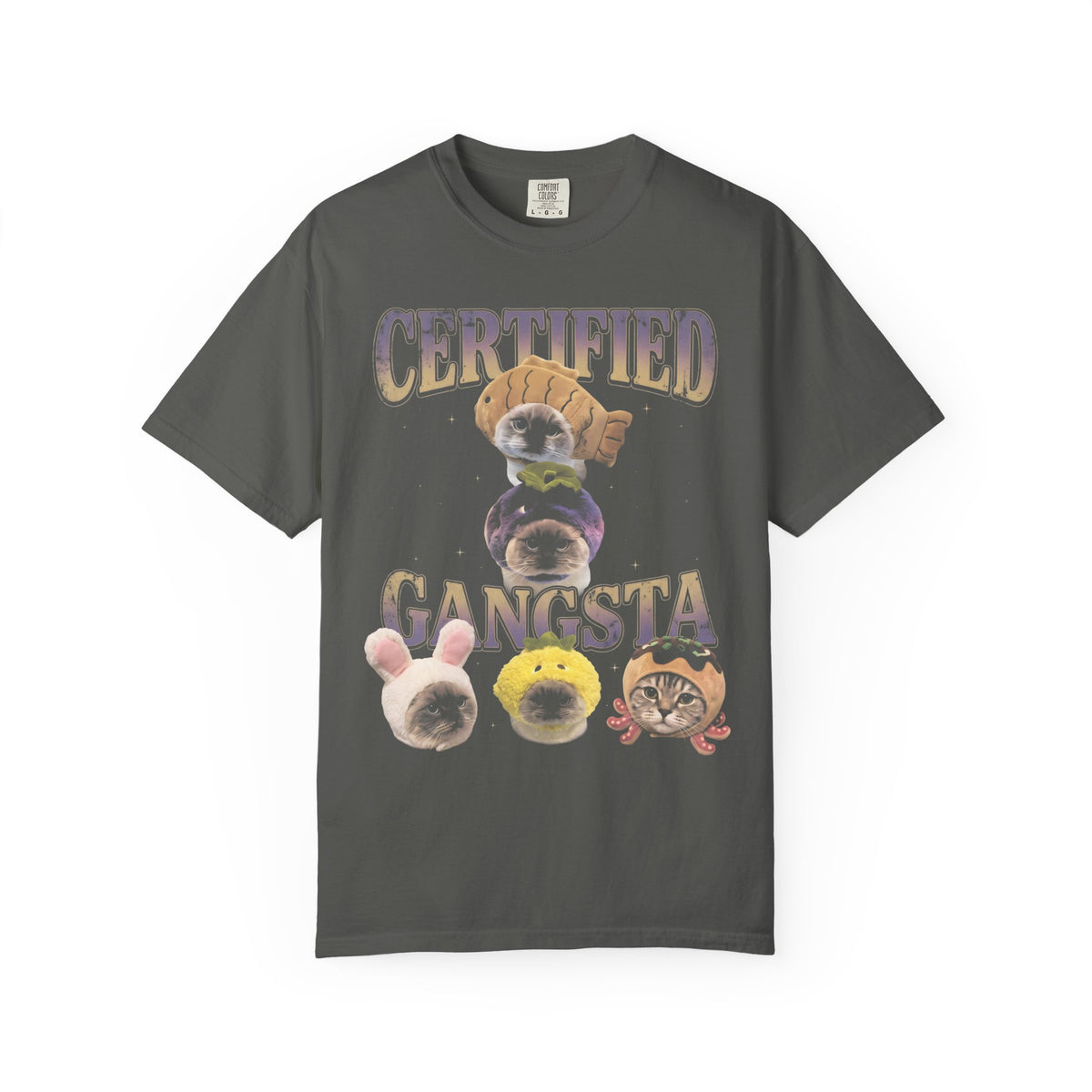 Certified Gangsta Cat Classic Tee | Taiyaki Food | Funny Hat