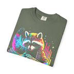 Neon DJ Raccoon Classic Tee | Synthwave Retro | Music Gift