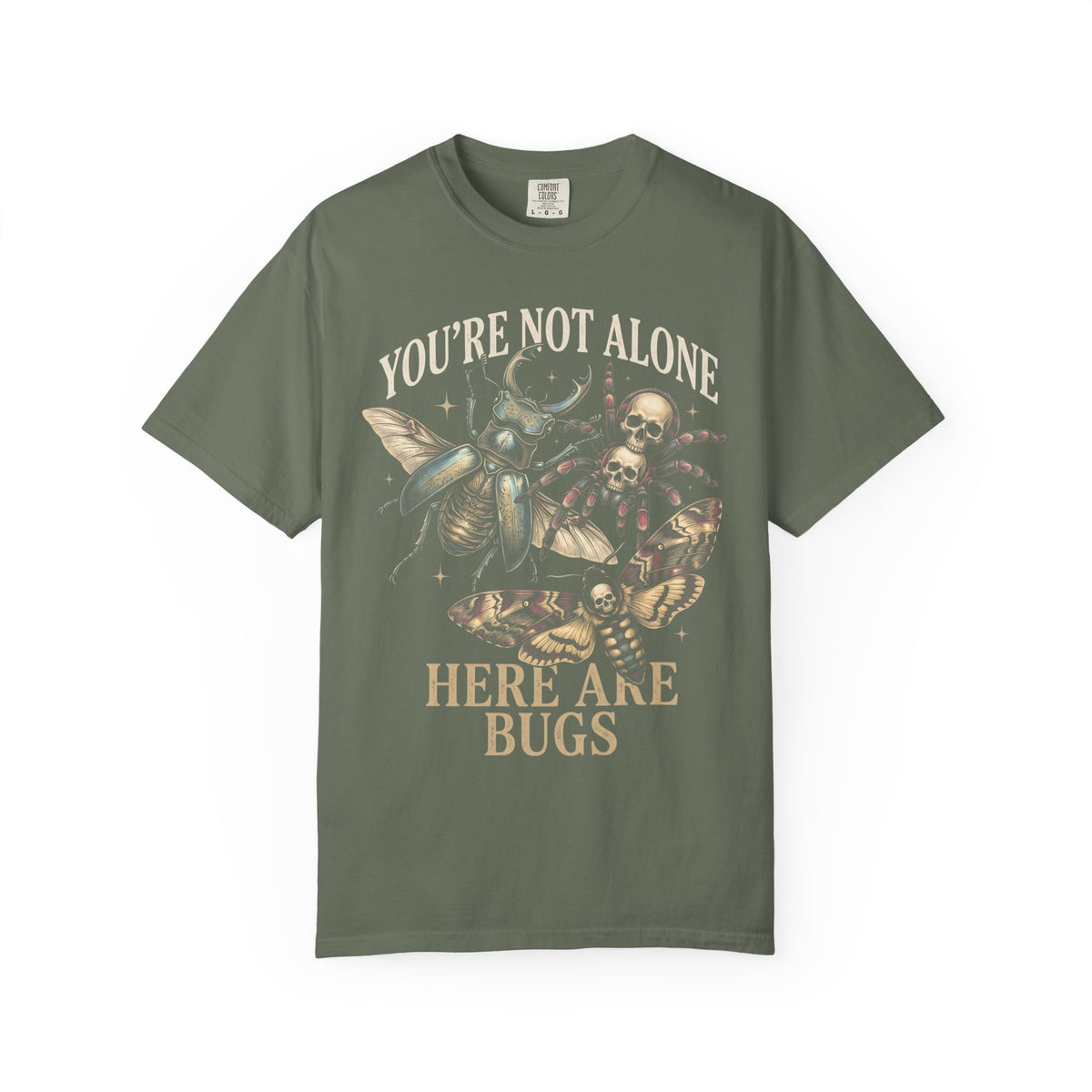 You're Not Alone Here Are Bugs Classic Tee | Entomology Goth