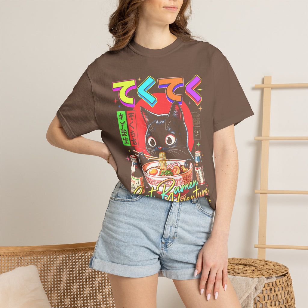 Cute Black Cat Ramen Classic Tee | Japanese Food | Retro Gift