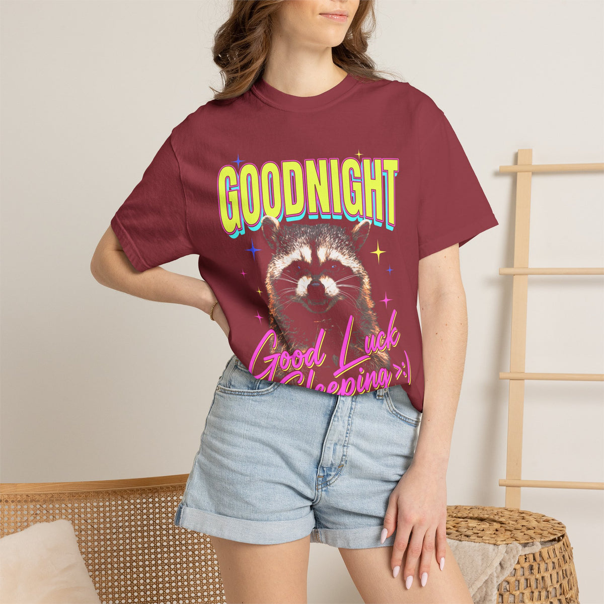 Goodnight Good Luck Sleeping Classic Tee | Raccoon Meme