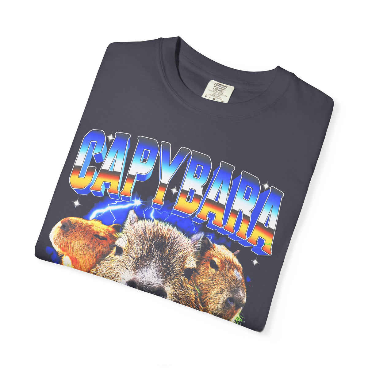 Capybara Lightning Classic Tee | 90s Retro | Animal Gift