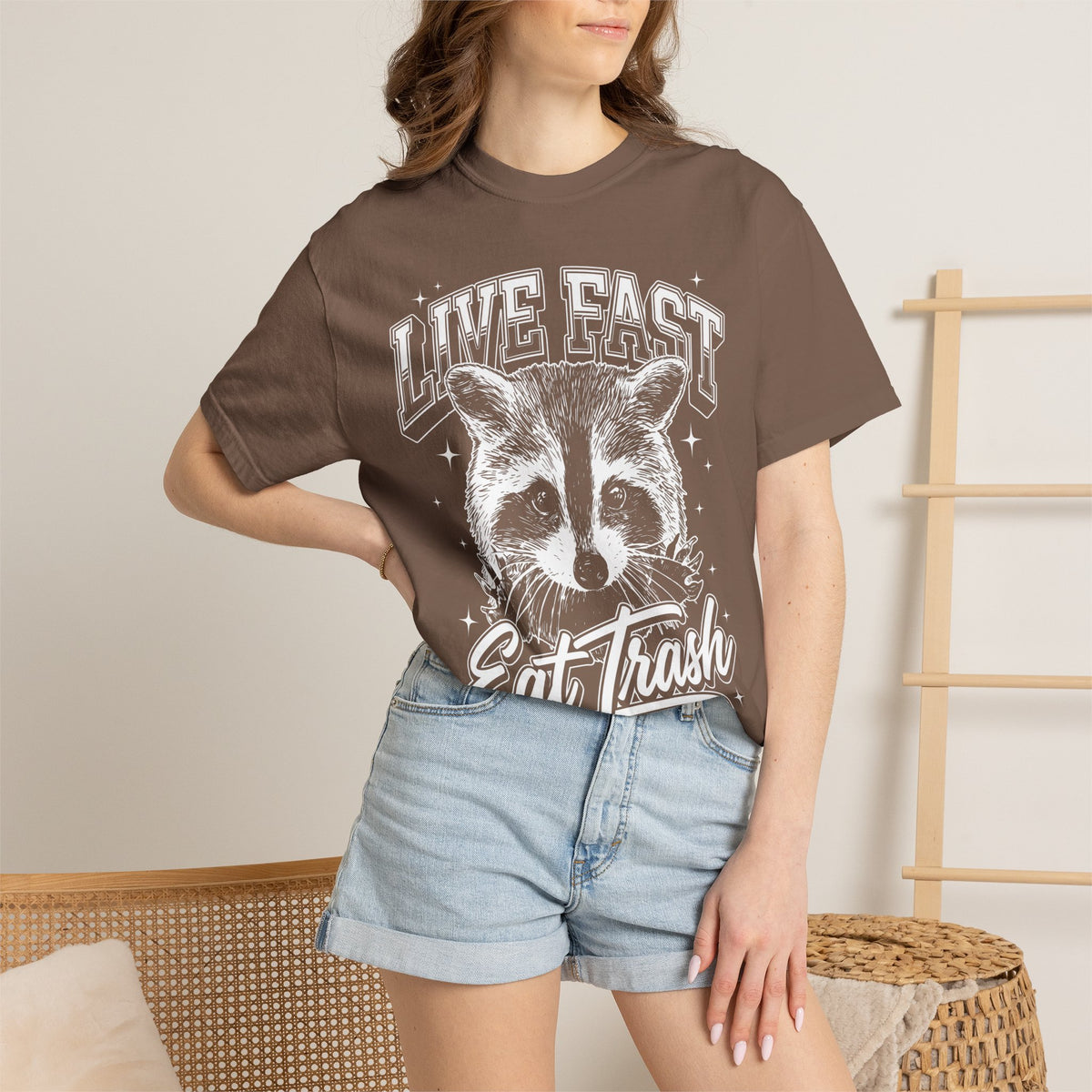 Live Fast Eat Trash Raccoon Classic Tee | Vintage | Funny Gift