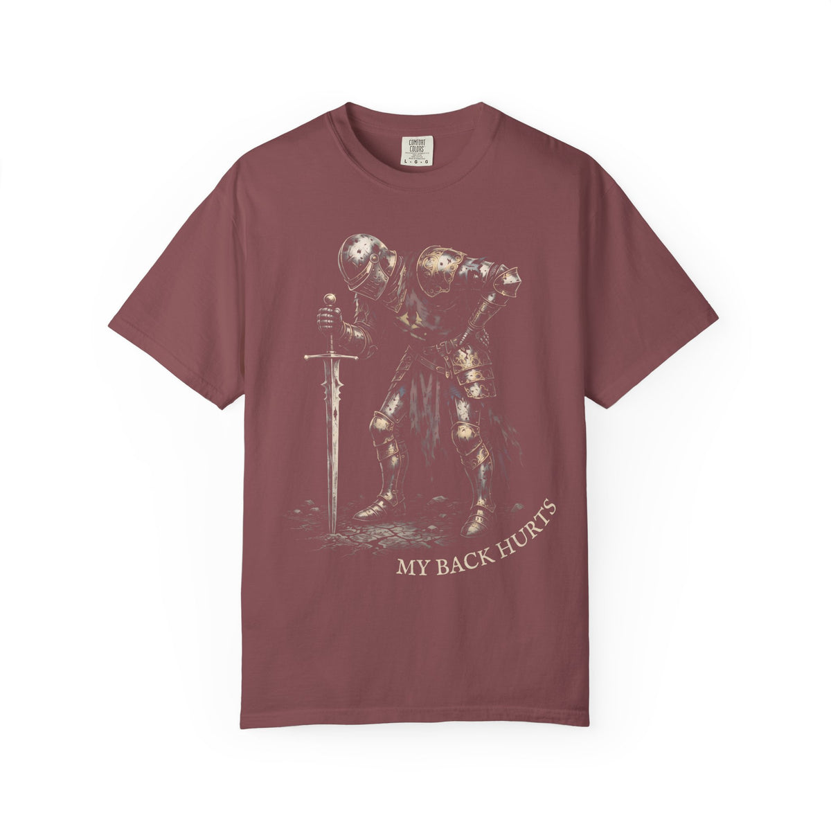 My Back Hurts Knight Classic Tee | Medieval Armor | Sarcastic Pain