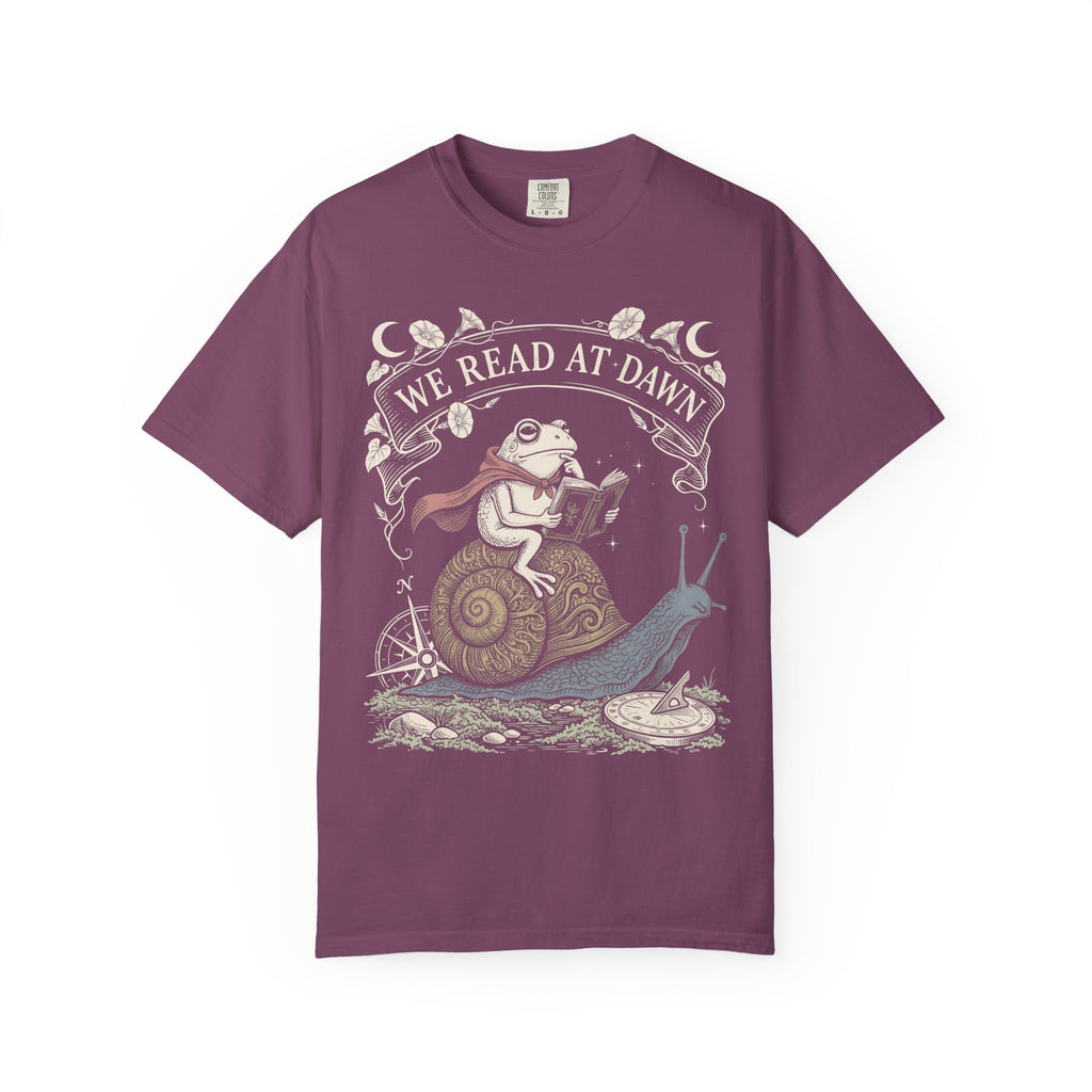 We Read At Dawn Classic Tee | Wizard Toad | Magical Books